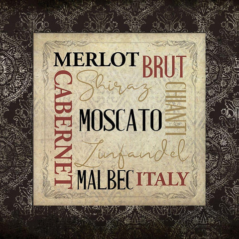 Vineyard View 4 White Modern Wood Framed Art Print by Allen, Kimberly