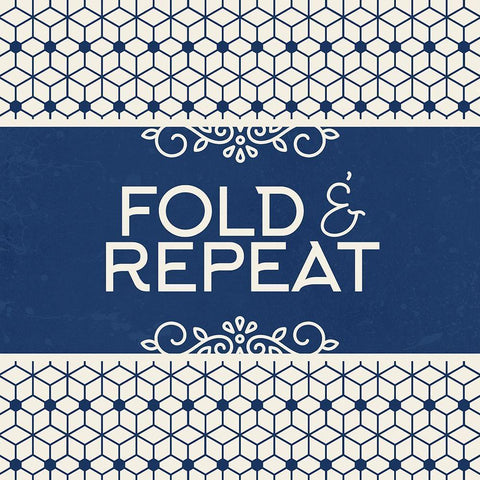 Fold and Repeat Gold Ornate Wood Framed Art Print with Double Matting by Allen, Kimberly