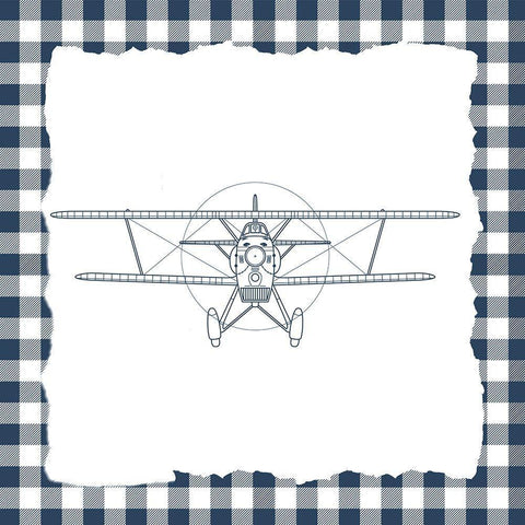 Boy Plaid 1 Black Ornate Wood Framed Art Print with Double Matting by Allen, Kimberly