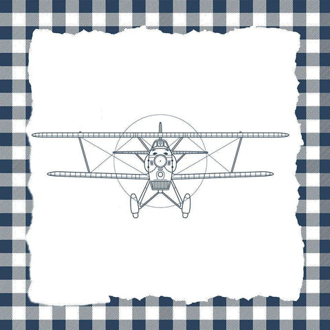 Boy Plaid 1 Black Modern Wood Framed Art Print by Allen, Kimberly