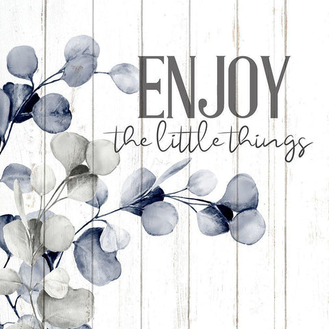 Enjoy and Live 1 White Modern Wood Framed Art Print by Allen, Kimberly