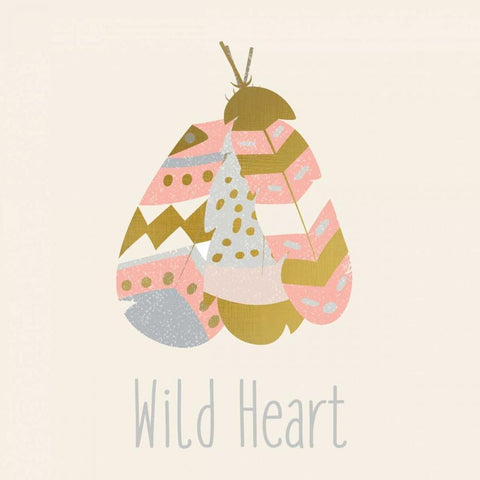 Wild Hearts Gold Ornate Wood Framed Art Print with Double Matting by Allen, Kimberly