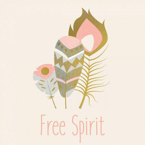 Free Spirits Black Ornate Wood Framed Art Print with Double Matting by Allen, Kimberly