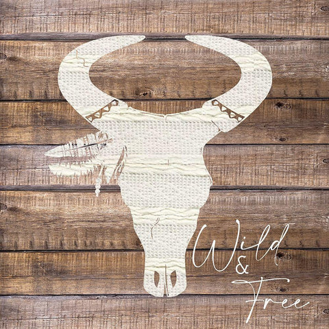 Wild and Free 1 White Modern Wood Framed Art Print with Double Matting by Allen, Kimberly