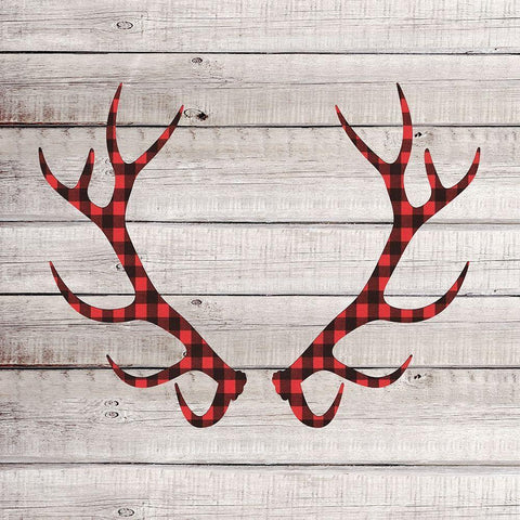 Antlers 2 Black Ornate Wood Framed Art Print with Double Matting by Allen, Kimberly