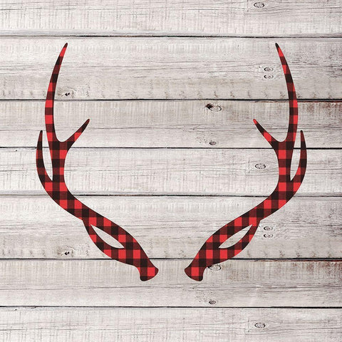 Antlers 3 White Modern Wood Framed Art Print by Allen, Kimberly