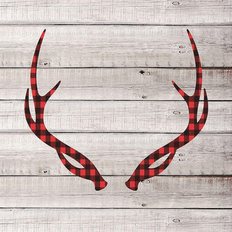 Antlers 3 Black Ornate Wood Framed Art Print with Double Matting by Allen, Kimberly