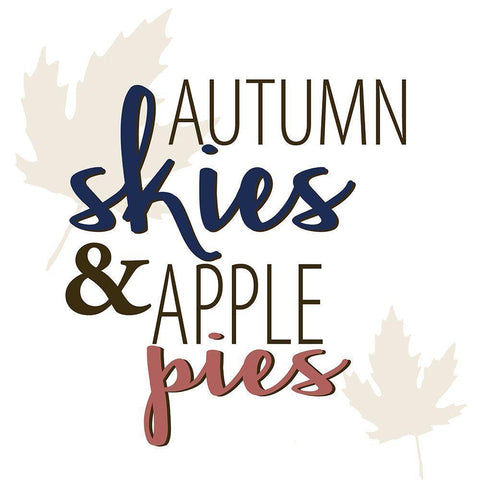 Autumn Skies and Apple Pies Black Modern Wood Framed Art Print with Double Matting by Allen, Kimberly