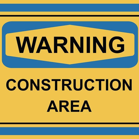 Construction 2 Black Ornate Wood Framed Art Print with Double Matting by Allen, Kimberly