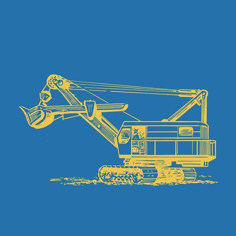 Construction 3 Black Modern Wood Framed Art Print with Double Matting by Allen, Kimberly