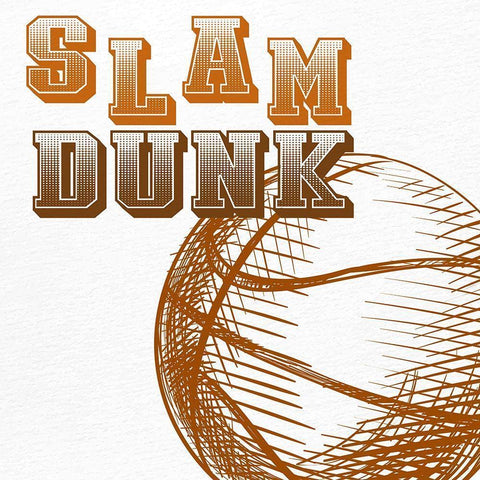 Slam Dunk Black Modern Wood Framed Art Print with Double Matting by Allen, Kimberly