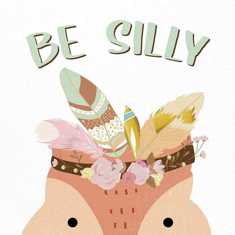 Be Silly 1 Gold Ornate Wood Framed Art Print with Double Matting by Allen, Kimberly