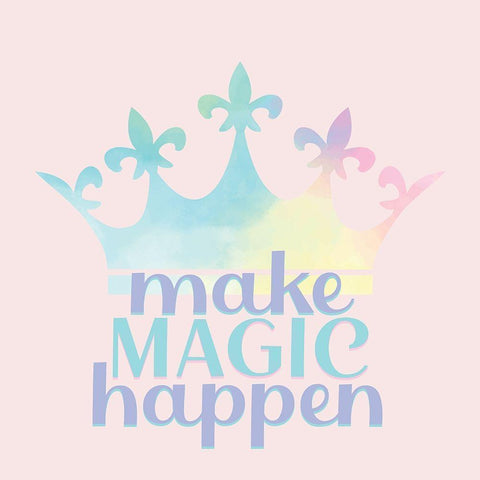 Make Magic Happen Gold Ornate Wood Framed Art Print with Double Matting by Allen, Kimberly