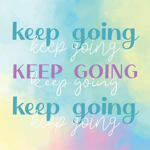 Keep Going Watercolor White Modern Wood Framed Art Print with Double Matting by Allen, Kimberly