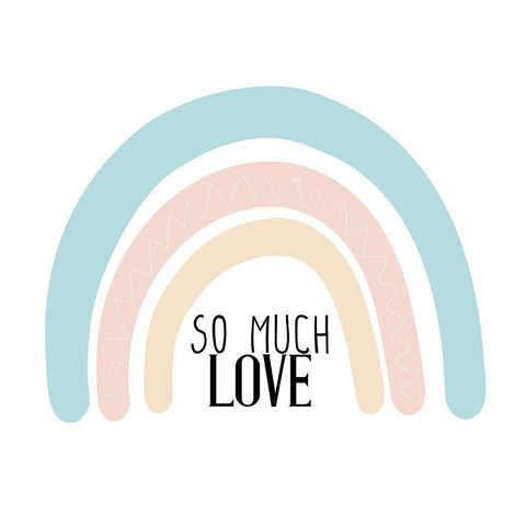 So Much Love White Modern Wood Framed Art Print with Double Matting by Allen, Kimberly