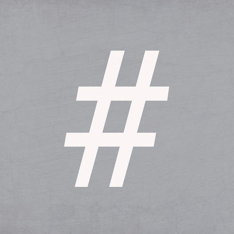 Hashtag White Modern Wood Framed Art Print by Allen, Kimberly