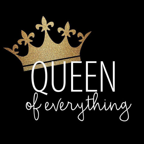 Queen of Everything White Modern Wood Framed Art Print by Allen, Kimberly