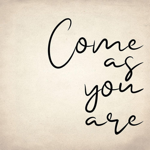 Come As You Are White Modern Wood Framed Art Print with Double Matting by Allen, Kimberly