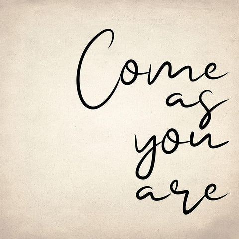 Come As You Are Black Modern Wood Framed Art Print by Allen, Kimberly