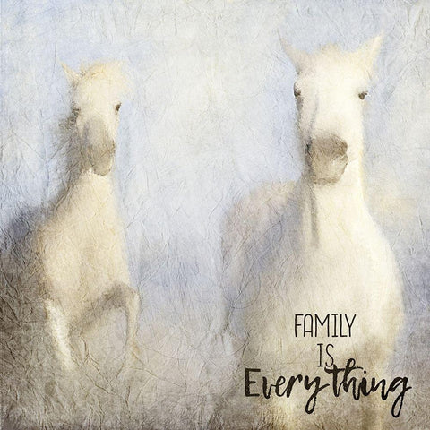 Family is Everything White Modern Wood Framed Art Print by Allen, Kimberly