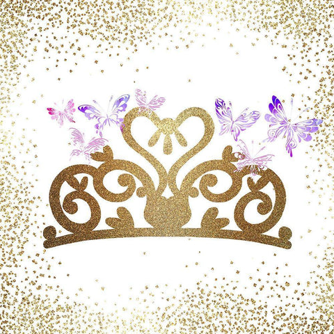 Princess Heart 2 White Modern Wood Framed Art Print with Double Matting by Allen, Kimberly