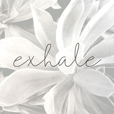 Exhale Gray White Modern Wood Framed Art Print by Allen, Kimberly