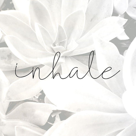 Inhale Gray Black Modern Wood Framed Art Print by Allen, Kimberly