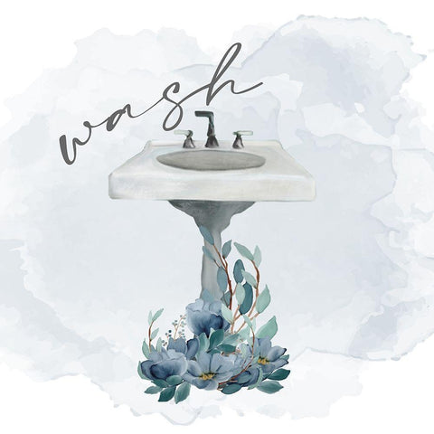 Wash Your 4 Gold Ornate Wood Framed Art Print with Double Matting by Allen, Kimberly