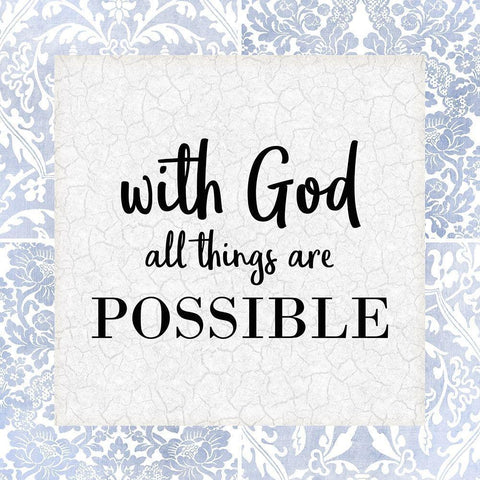God Will 1 Black Modern Wood Framed Art Print with Double Matting by Allen, Kimberly