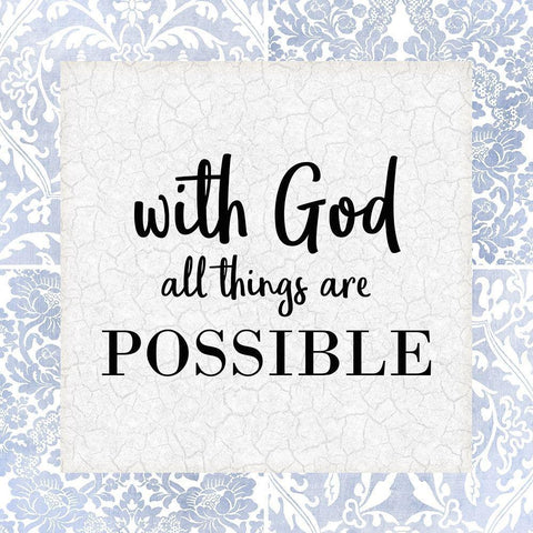 God Will 1 Black Ornate Wood Framed Art Print with Double Matting by Allen, Kimberly