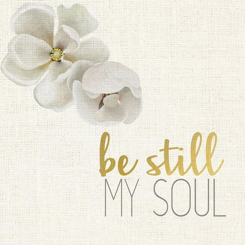 Be Still my Soul 3 White Modern Wood Framed Art Print by Allen, Kimberly