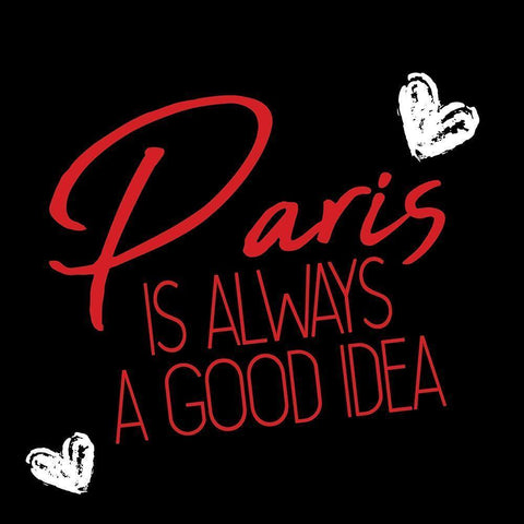 Paris Idea Love 2 White Modern Wood Framed Art Print with Double Matting by Allen, Kimberly