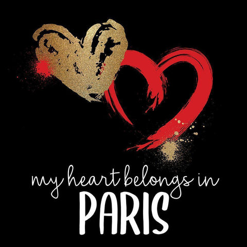 I Love Paris 2 White Modern Wood Framed Art Print by Allen, Kimberly