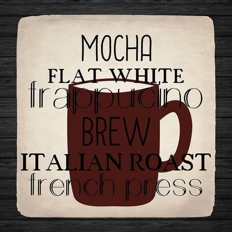 Coffee Gets Me 2 White Modern Wood Framed Art Print by Allen, Kimberly