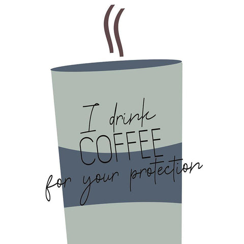 I Drink Coffee 1 V2 Black Ornate Wood Framed Art Print with Double Matting by Allen, Kimberly