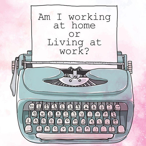 Living at Work White Modern Wood Framed Art Print with Double Matting by Allen, Kimberly
