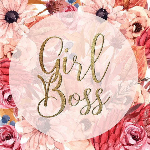Girl Boss Fall 3 Gold Ornate Wood Framed Art Print with Double Matting by Allen, Kimberly