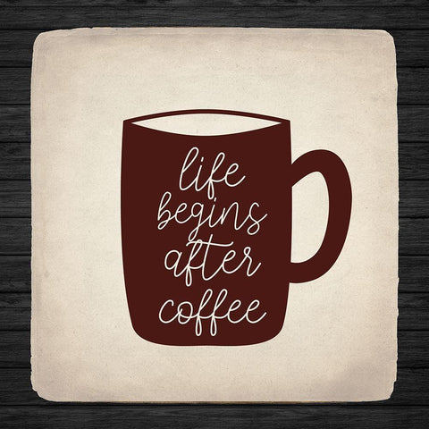 First Coffee 1 Black Modern Wood Framed Art Print by Allen, Kimberly