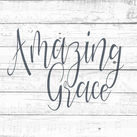 Amazing Grace Wood. Black Modern Wood Framed Art Print by Allen, Kimberly