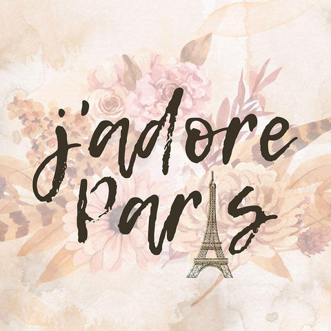 Paris Fall Blooms 2 Black Modern Wood Framed Art Print with Double Matting by Allen, Kimberly