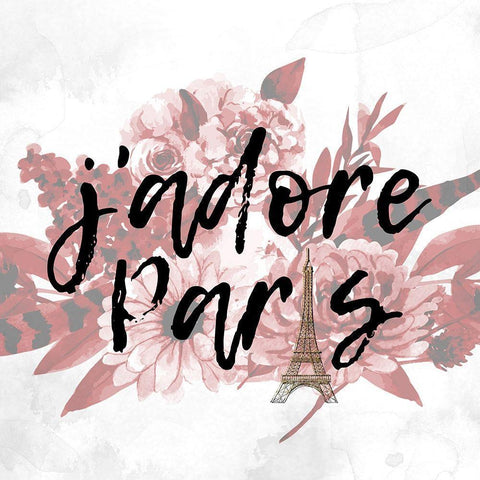 Paris Fall Blooms 2 v2 Black Modern Wood Framed Art Print by Allen, Kimberly