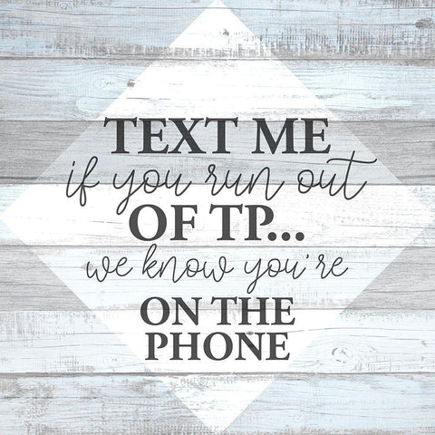 Text Me White Modern Wood Framed Art Print with Double Matting by Allen, Kimberly