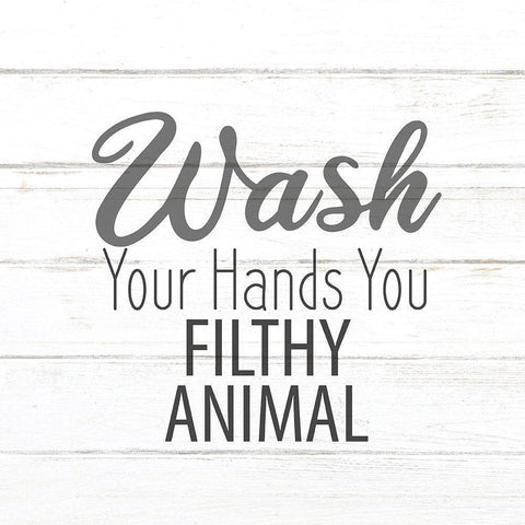 Wash Your Hands 2 White Modern Wood Framed Art Print by Allen, Kimberly