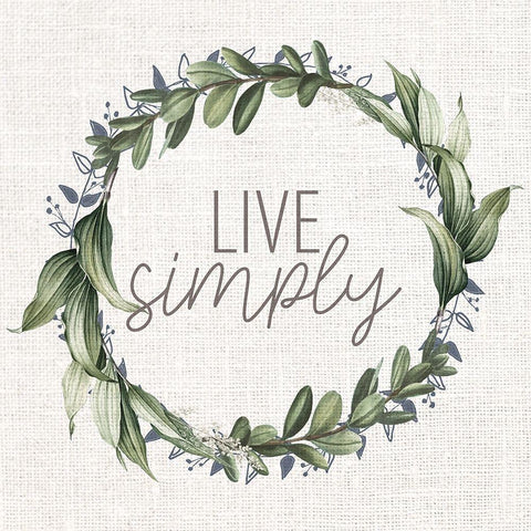 Live Simply Bloom 1 White Modern Wood Framed Art Print by Allen, Kimberly