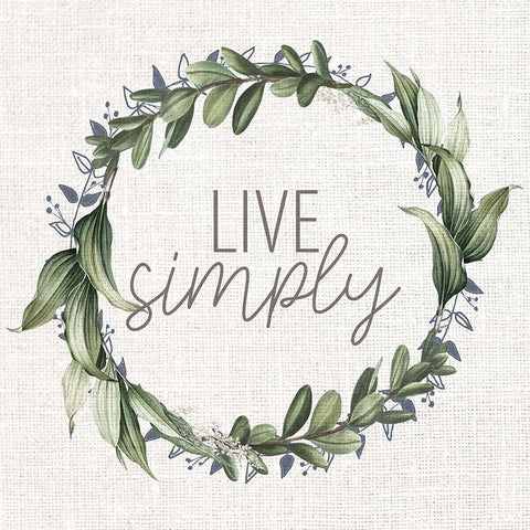 Live Simply Bloom 1 White Modern Wood Framed Art Print with Double Matting by Allen, Kimberly