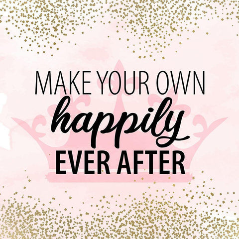 Happily Ever After White Modern Wood Framed Art Print with Double Matting by Allen, Kimberly