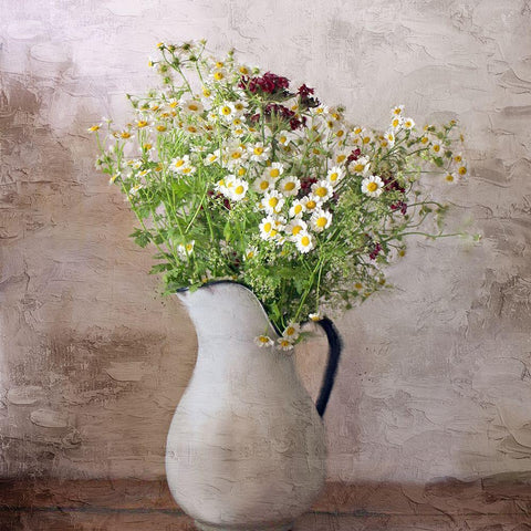 Porcelain Vase White Modern Wood Framed Art Print with Double Matting by Allen, Kimberly