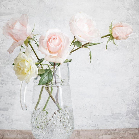 Glass Vase White Modern Wood Framed Art Print by Allen, Kimberly