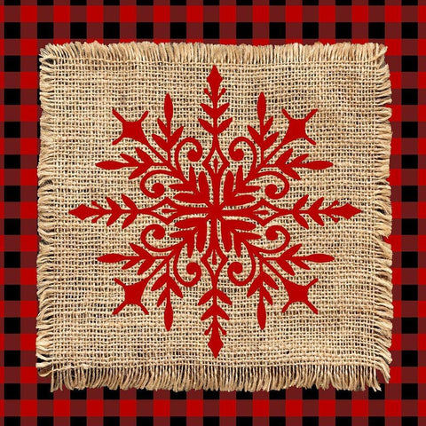 Snowflake Winter 3 V2 White Modern Wood Framed Art Print by Allen, Kimberly