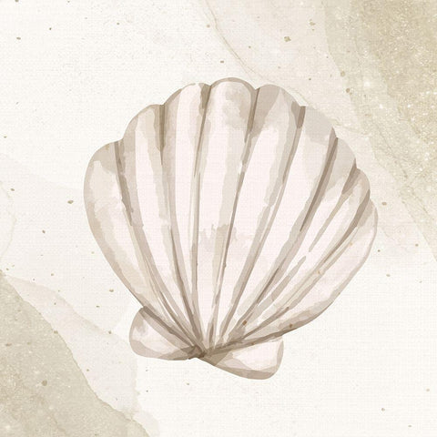 Calming Shell 2 Gold Ornate Wood Framed Art Print with Double Matting by Allen, Kimberly